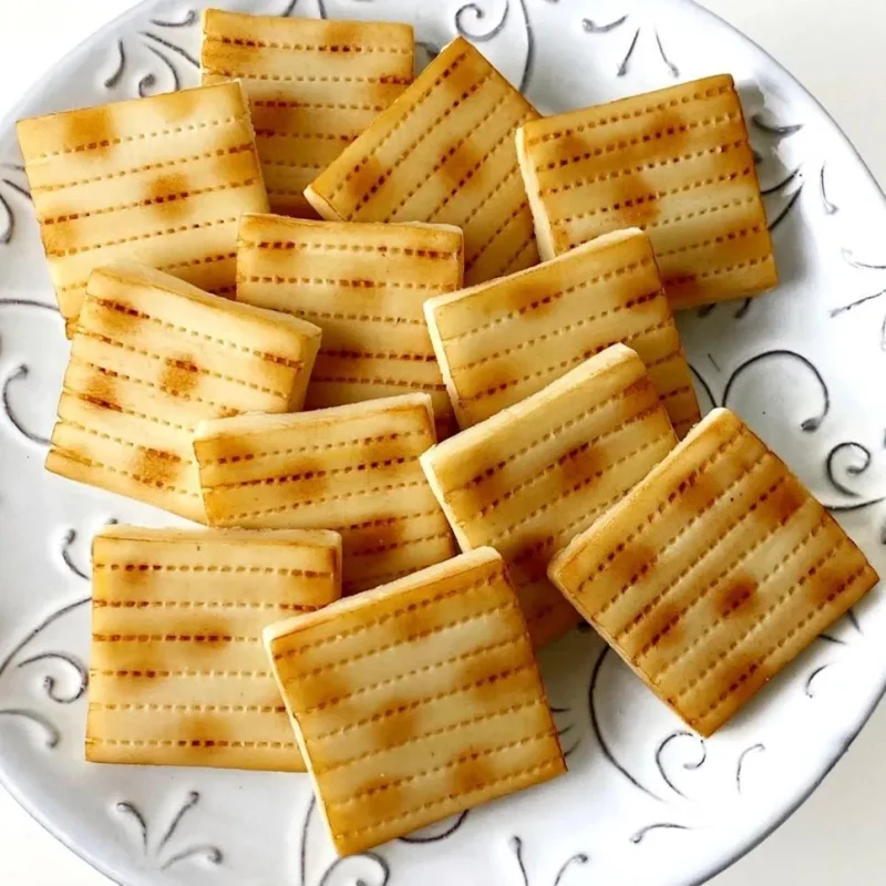 square marzipan matzah tiles perfect passover treat