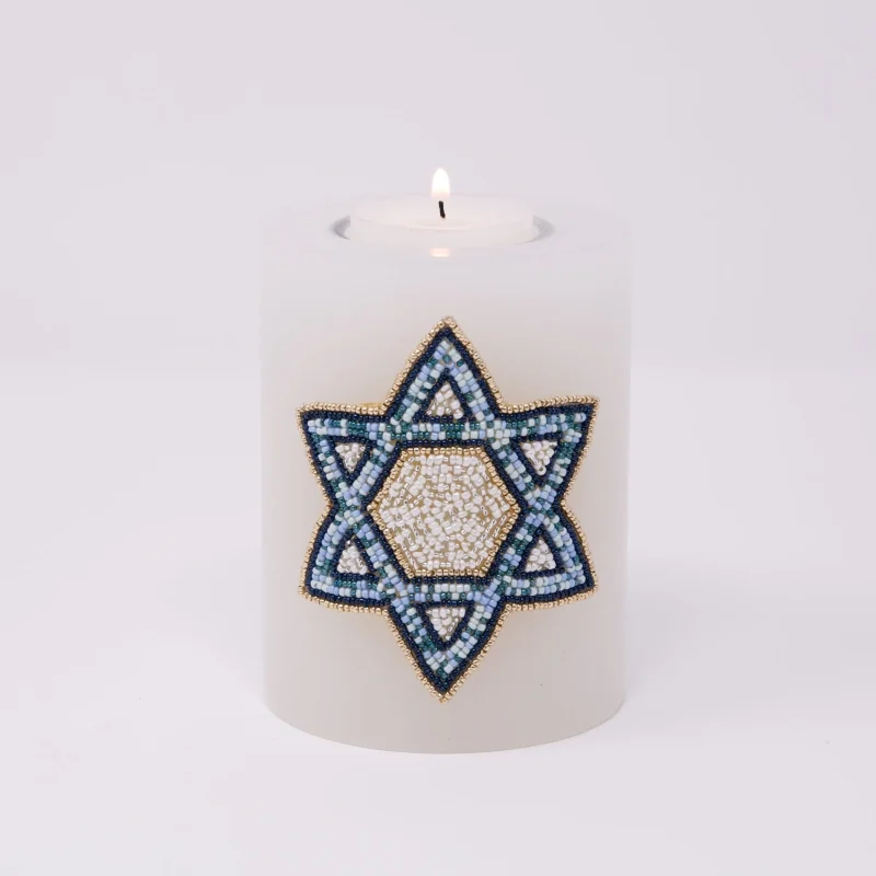 star of david beaded candleholder elegant decor scaled