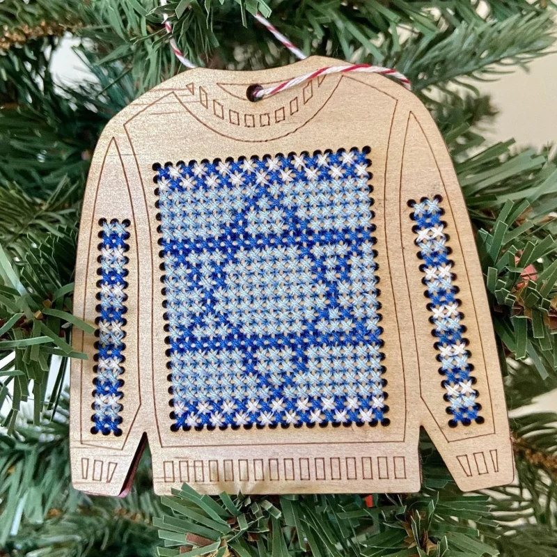 star of david cross stitch kit diy ornament for sweaters