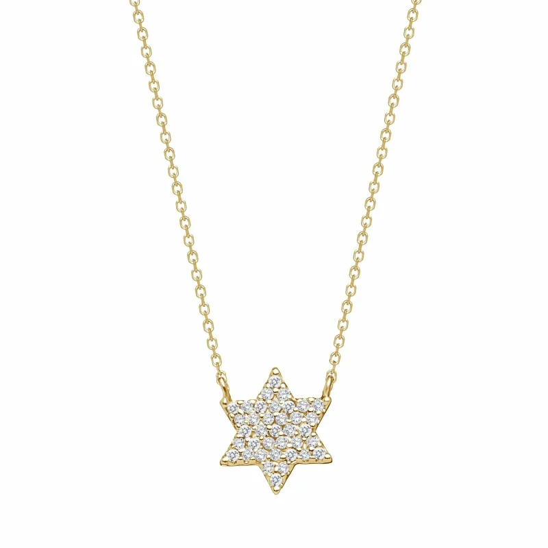 star of david diamond necklace gold white gold rose gold