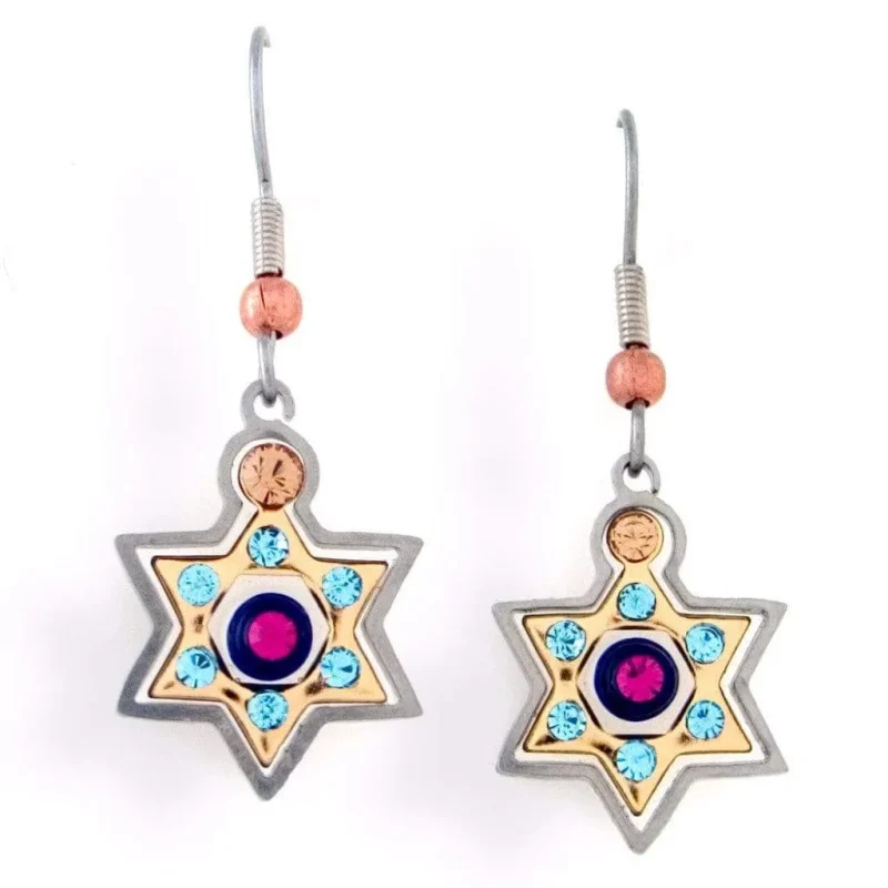 star of david earrings seeka collection