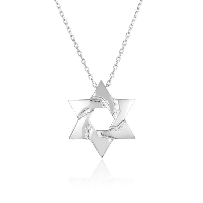 star of david necklace geometric design