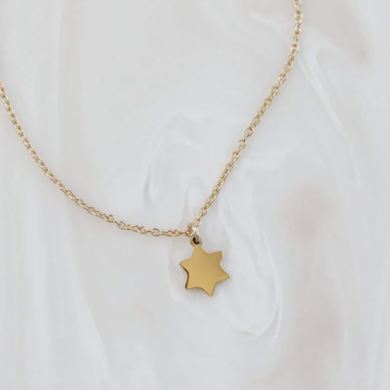 star of david necklace gold or silver