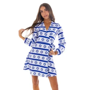 star of david wrap dress trendy elegant