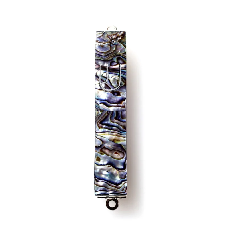 sterling silver abalone mezuzah case elegant home blessing