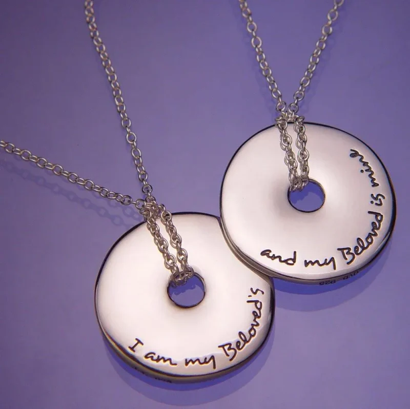 sterling silver i am my beloved s necklace