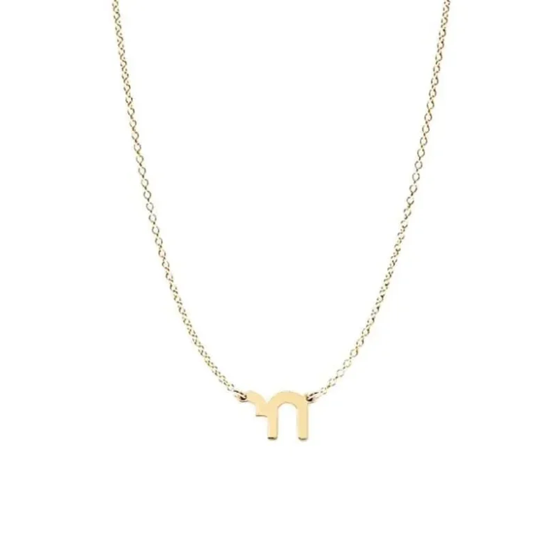 sterling silver or gold plated mini chai charm necklace