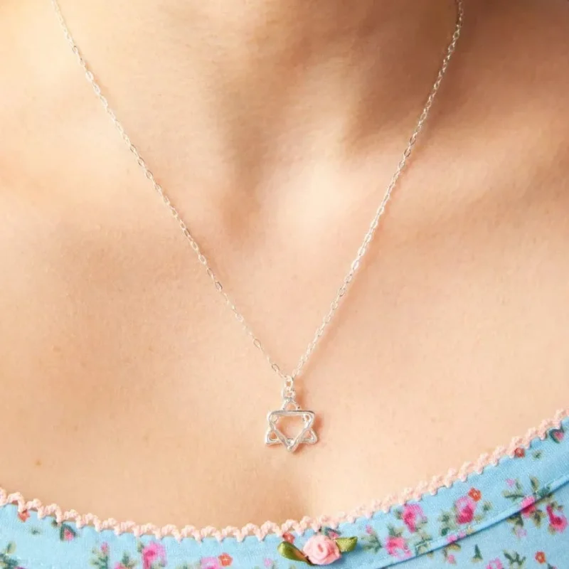 sterling silver star of david necklace by susan