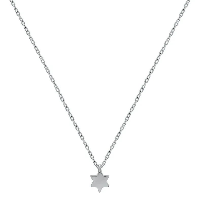 sterling silver star of david necklace for petite sizes