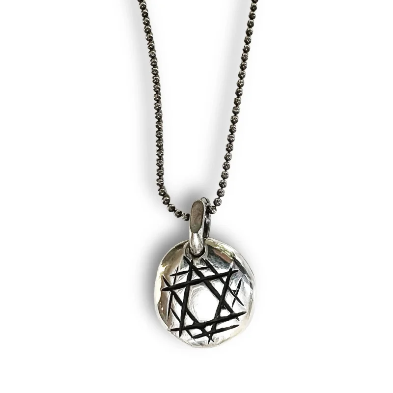 sterling silver star of david pendant necklace bronze or silver