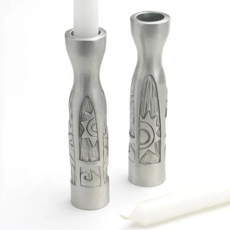 sun inspired shabbat candle holders by emily rosenfeld