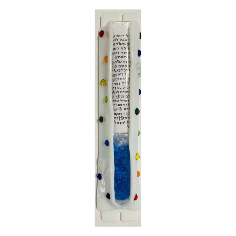 swarovski crystal rainbow mezuzah by sandi katz