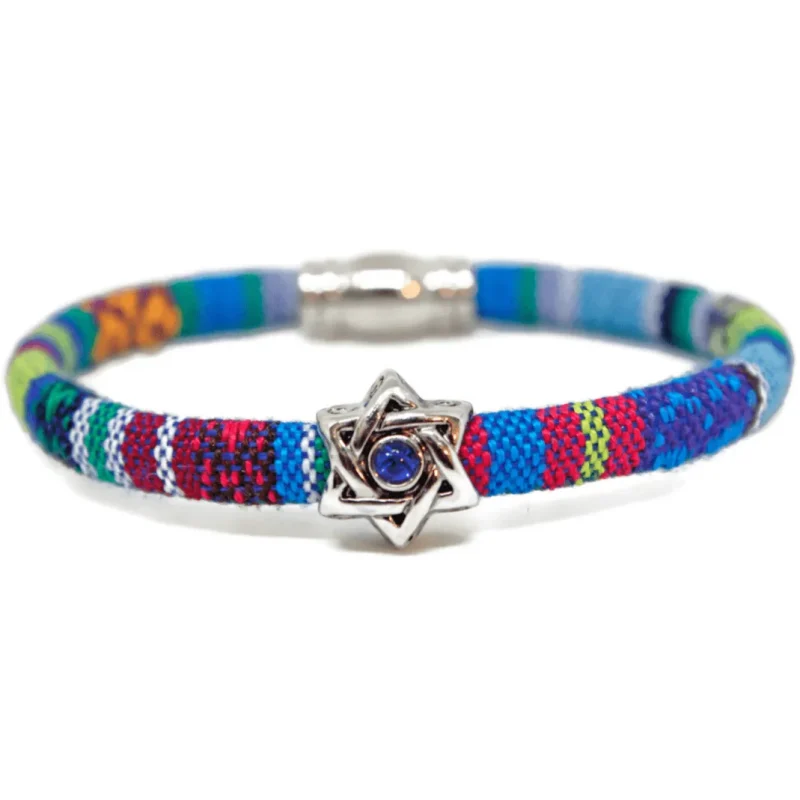 swarovski star of david cotton bracelet color options