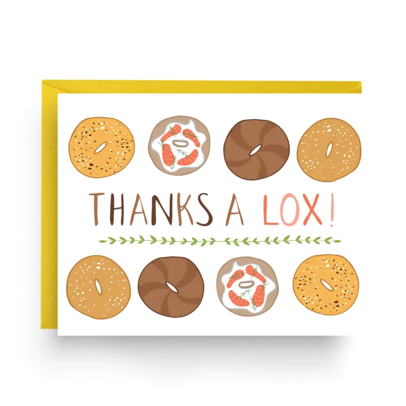 thanks a lox greeting cards 6 pack