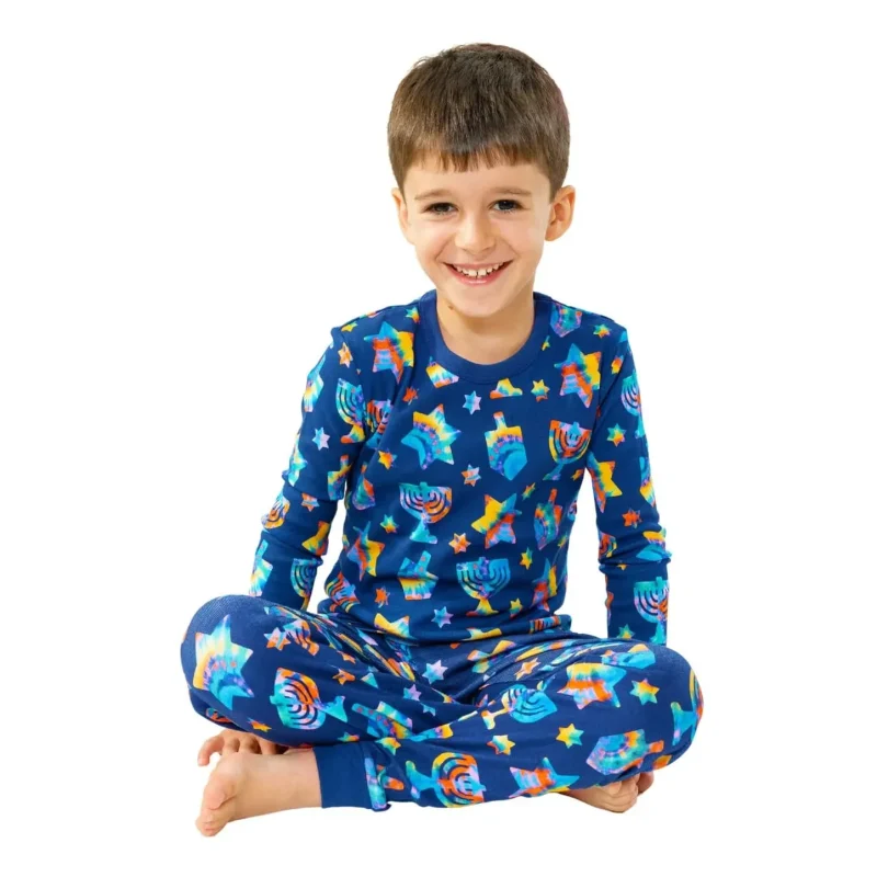 tie dye hanukkah pajamas for kids 2t 14