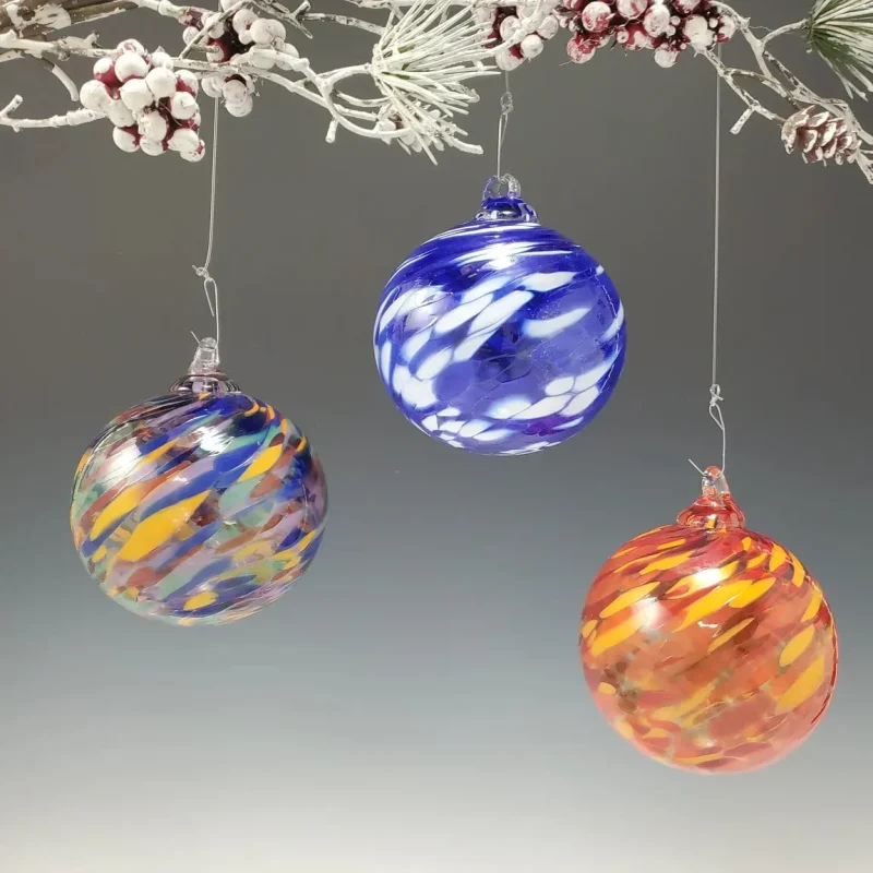 unique handcrafted glass ornament rosetree studio