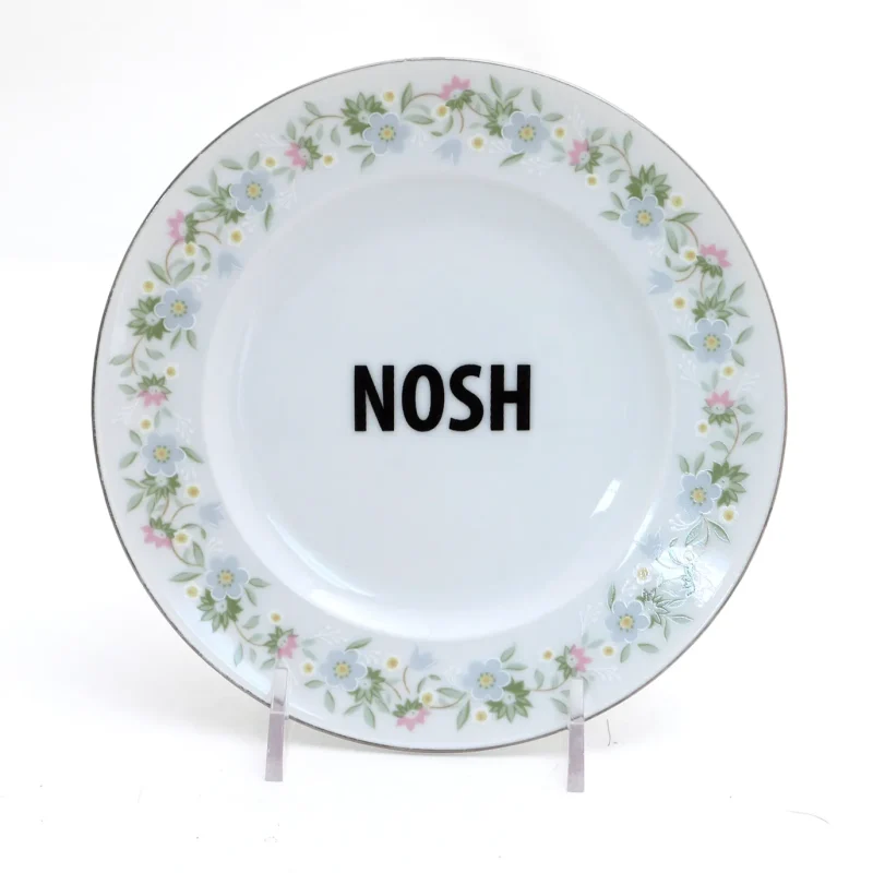 upcycled vintage nosh plate eco friendly dining