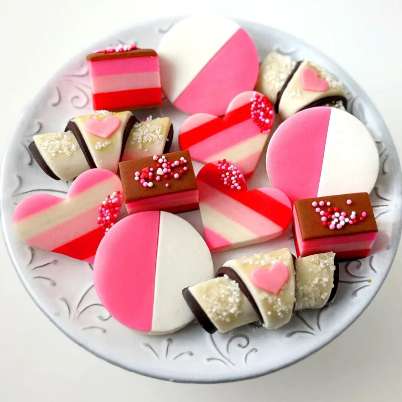 valentine s marzipan cookie gift set