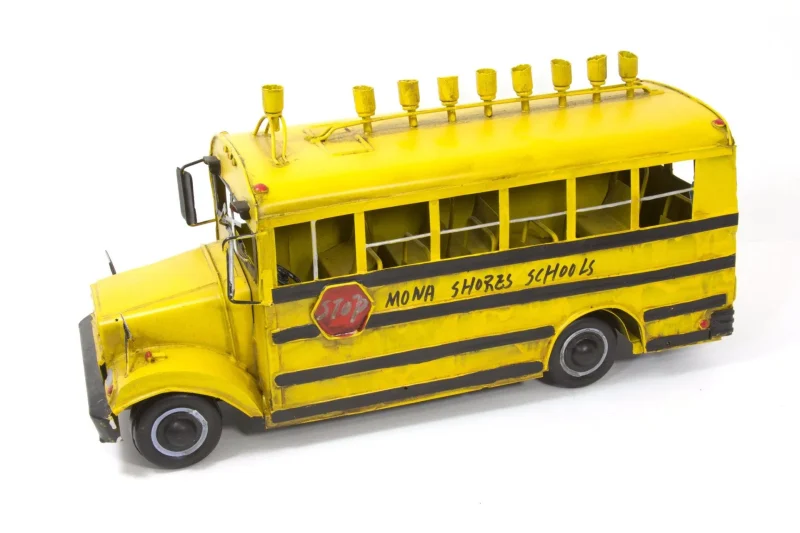 vintage metal school bus menorah for sale