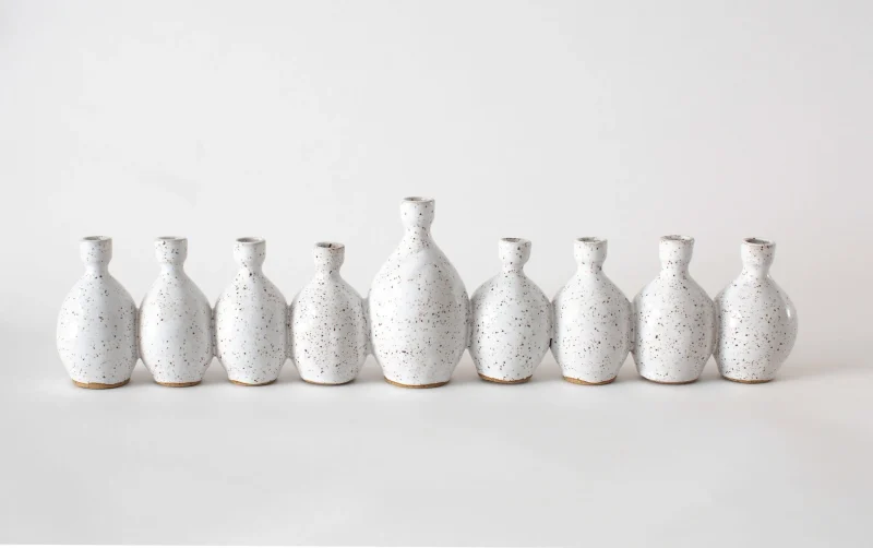 white ceramic menorah by rachael pots elegant holiday decor