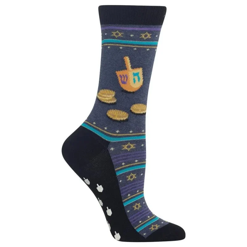 women s dreidel gelt non slip socks