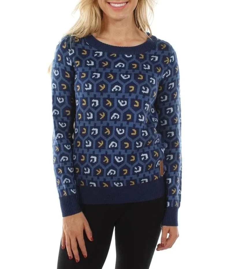 women s dreidel hanukkah sweater by tipsy elves sizes xs