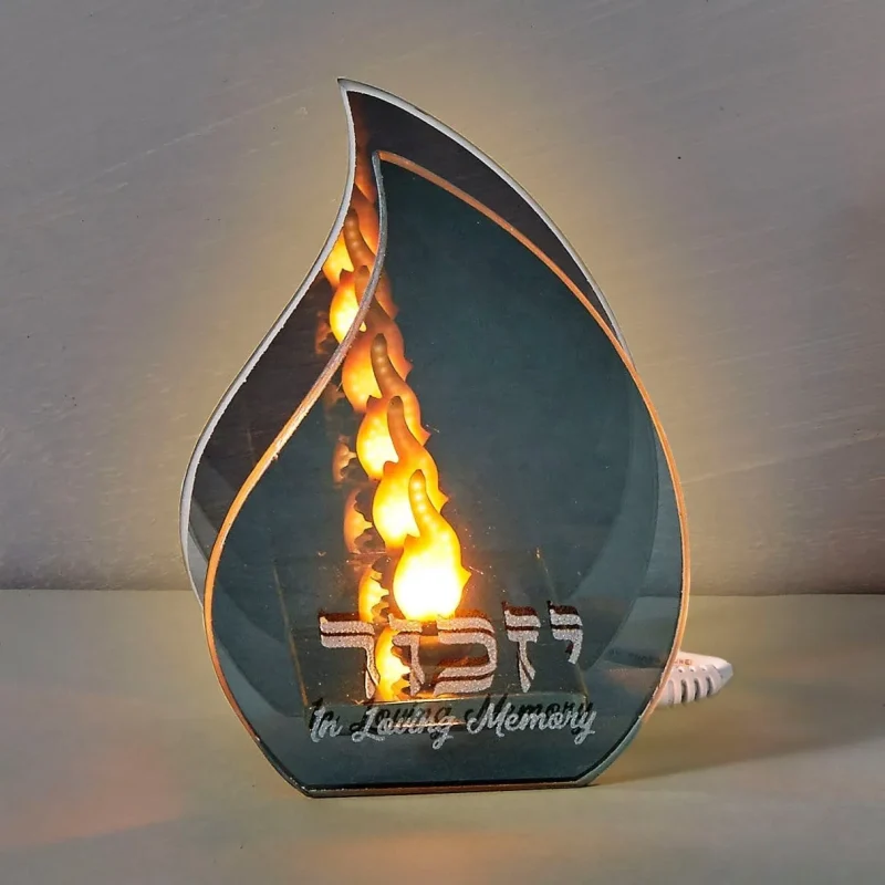 yizkor yahrzeit memorial led light infinity flame